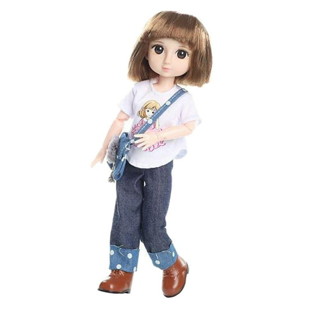 Muñeca articuda flexle de 36 cm linda Princesa con para de 3 Niño CUTICAT Muñeca articulada movible
