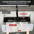 thumbnail image 2 of Kitchen Faucet Sink Splash Guard Silicone Faucet Mat, XXL 30 inch Faucet Handle Drip Catcher Tray, Deflector Under The Faucet, Self Draining Slopes Design Keep Kitchen Bathroom Drying - Clear, 2 of 8