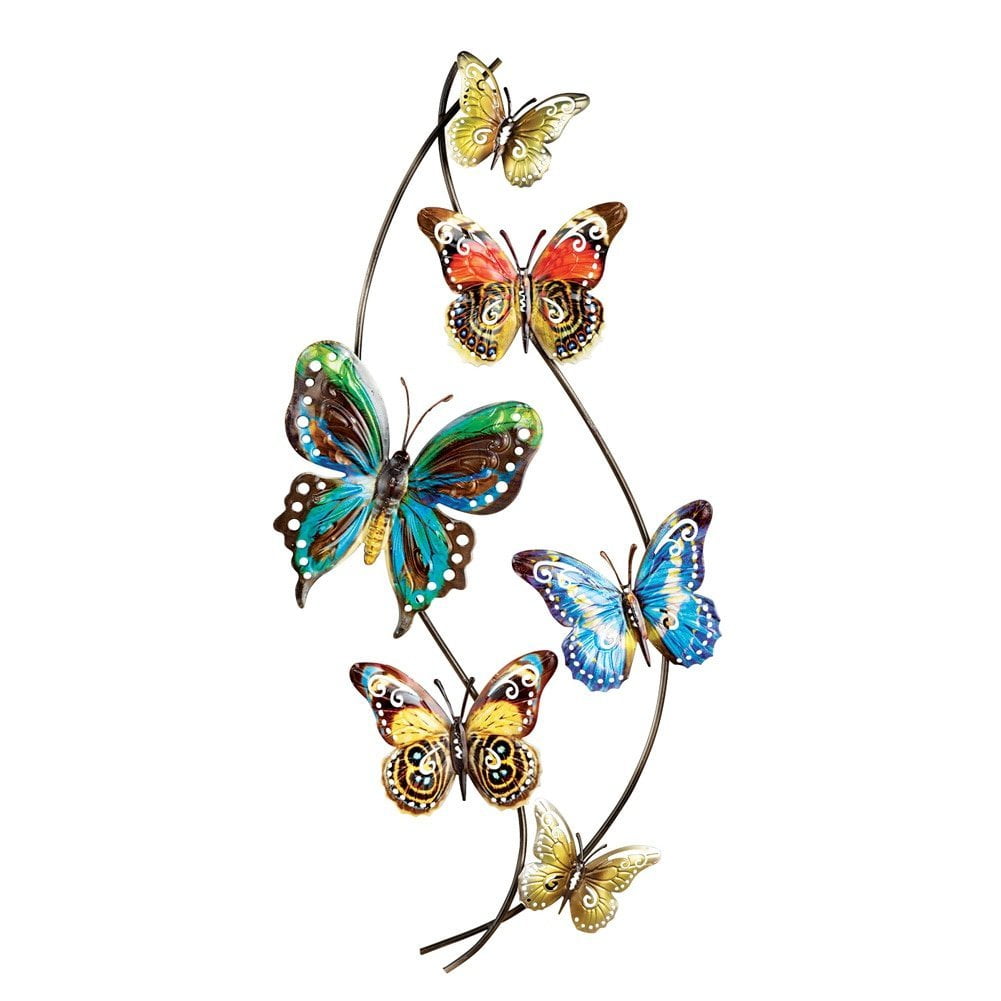 Colorful Climbing Butterflies Wall Art, Instantly add color and
