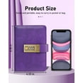 thumbnail image 2 of Libreta de contraseñas WEMATE Lock, más de 600 entradas, 11 x 16 cm, color morado, 2 of 9