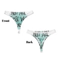 thumbnail image 3 of Balery Not All Who Wander Are Lost1 Tangas de Algodón para Mujer con Estampado – Ropa Interior Sexy, Transpirable, G-string-Large, 3 of 6