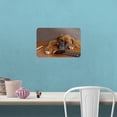 thumbnail image 2 of Boxer Puppy Dog Sleeping on Guitar Home Business Office Sign, 2 of 4
