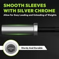 thumbnail image 4 of HANDBODE Olympic Barbell Bar 4 ft Weightlifting Bar for Powerlifting, Bench Press, Deadlift, Squat - 500 lb Capacity, Home & Gym Strength Training, Black & Silver, 4 of 10