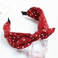 thumbnail image 5 of Grofry Women Hair Hoop Sweet Polka Dot Print Bowknot Wide Band Cloth Headband Headwrap, 5 of 8