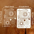 thumbnail image 2 of Machinery Painting Stencil 8.3x11.7inch Reusable Target Pattern Drawing Template DIY Craft Machine Gears Decoration Stencil, 2 of 7