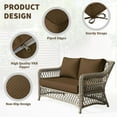 thumbnail image 3 of Kimunuk Outdoor Loveseat Cushion Set, 46" x 26" x 5" Waterproof Patio Furniture Cushions for Couch Bench Swing, Chocolate, 3 of 6