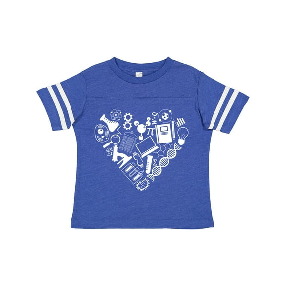 Inktastic Science Heart Beaker, Book, DNA and Microscope Boys or Girls Toddler T-Shirt