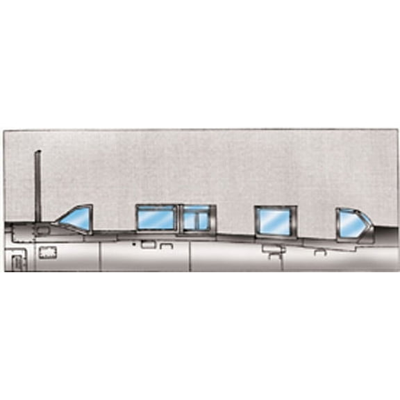 Nakajima C6N1 Saiun (Myrt) Vacuform Canopy x2 for Hasegawa (1/48 model kit accessory)