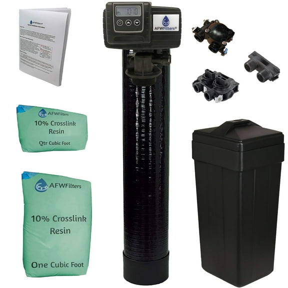AFWFilters Designed Water Softener with Upgraded 10% Resin and Fleck 5600SXT 40,000 grain 40k