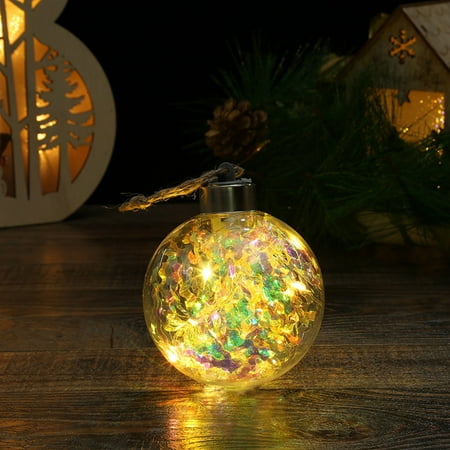 

Rovga Christmas Creative New Led Transparent Christmas Ball Christmas Tree Pendant Luminous Round Ball Christmas Tree Decorations