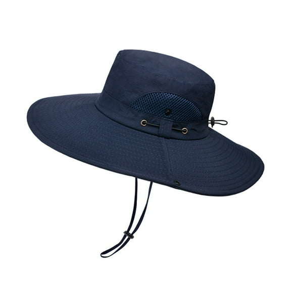 HNMKIU Lightweight Breathable Summer Sun Hat For Outdoor Beach Travel Hiking With Wide Brim For Men And Women Navy,One Size