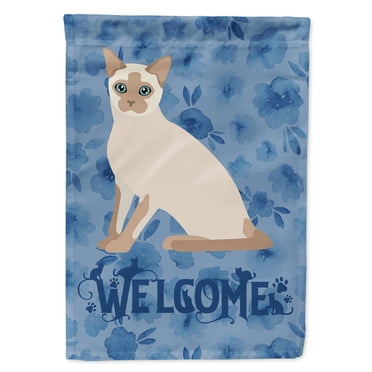 Carolines Treasures CK5071CHF Tonkinese Cat Welcome Flag Canvas House Size Large multicolor