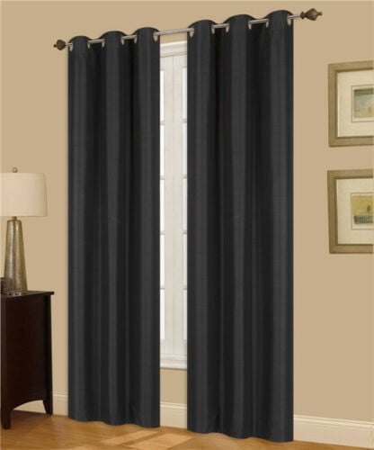 1 Set A72 Insulated Lined Foam Blackout Bronze Grommet Window Curtain Panel 108" 