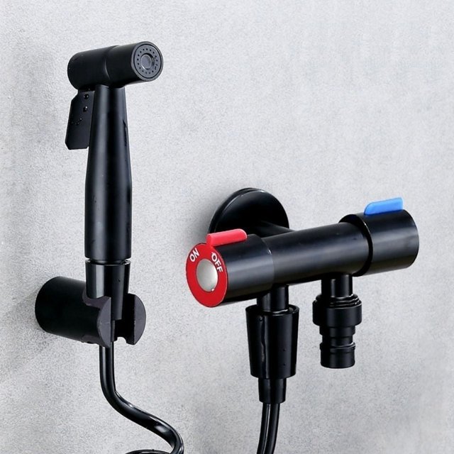 Bidé mantenido, kit de rociador de acero inoxidable, acero inoxidable cepillado, rociador de palanquilla presurizado, kit de pistola rociadora, complemento para lona