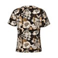 thumbnail image 6 of Vsdgher Retro Hydrangeas Print Men's Dry Fit Mesh Athletic Shirts Moisture Wicking Tennis T-Shirt Tops, 6 of 9