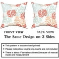 thumbnail image 4 of Coastal Coral Teal Pillow Covers 18X18 Inch Beach Ocean Themed Couch Pillow Cases Nautical Summer Sea Throw Pillows Set of 2 Modern Home Decor for Room Bedroom Porch Patio Cushion Outdoor, 4 of 6