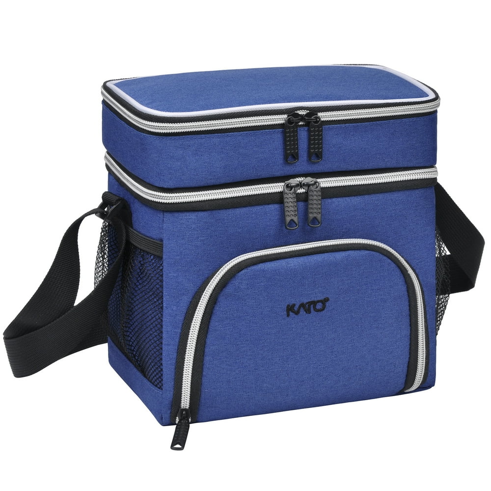 insulated dual compartment lunch bag