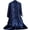 Blue, variant on ZQUUVOU Lightweight Robes for Women Solid Color Silk Cardigan Bathrobe 3/4 Sleeve Robe Satin Mid Length Open Front Sleepwear Blue