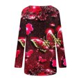 thumbnail image 5 of Camisas Para Mujer Camisetas de Gran Tamaño Manga Larga Moda Casual Cuello Redondo Tops Blusa Suelta Camisas Estampadas Odeerbi ODB135324, 5 of 5