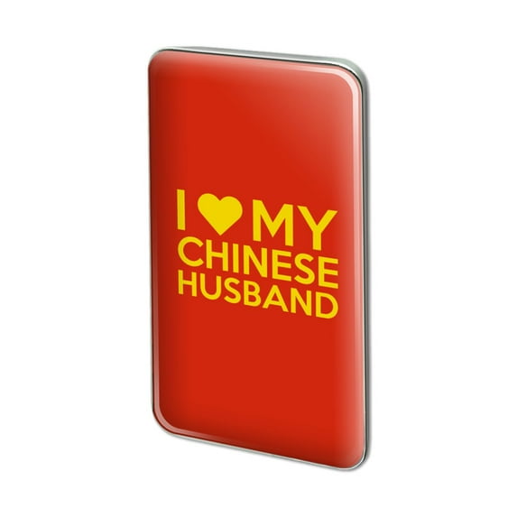 I Love My Chinese Husband Metal Rectangle Lapel Hat Pin Tie Tack Pinback