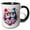 Black/White, variant on 3drose, Cute Valentine Penguins Illustration, 15oz Two-tone Red Mug