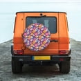 thumbnail image 6 of Sikiie Skull daisy flower PVC Leather Spare Tire Wheel Cover Spare Tire Cover, for Car Truck SUV Camper Trailer Universal Fit(14-17in)-17 inch, 6 of 6