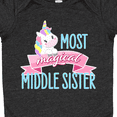 thumbnail image 4 of Inktastic Most Magical Middle Sister- cute unicorn Girls Baby Bodysuit, 4 of 5