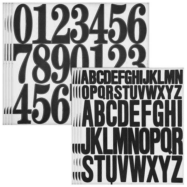 8 Sheets Letter And Number Stickers Adhesive Letter Stickers Alphabet Stickers Number Decals