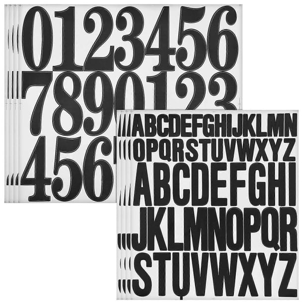 8 Sheets Letter And Number Stickers Adhesive Letter Stickers Alphabet Stickers Number Decals