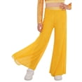 thumbnail image 2 of Haitryli Big Girls Lyrical Dance Clothes Dancing Trousers Wide-leg Pants Modern Jazz Dancewear Gymnastic Bottoms Yellow 12, 2 of 7