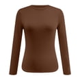 thumbnail image 4 of Womens Long Sleeve T Shirts Fall Fashion Basic Y2K Tops 2026 | Buttery-Soft, Super Stretchy, Fitted Cute Tops, Going Out Basic Tees, Compression Underscrubs Shirts, 4 of 4
