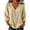 05#Khaki, variant on 3/4 Sleeve Tops for Women Cotton Linen Shirts Womens Oversized Casual Solid Tshirt V Neck Pull On Blouse Women Tunic Fall Tops