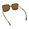 thumbnail image 6 of Womens Oversized Rectangle Floral Chain Arm Designer Fashion Sunglasses Tortoise - Brown, 6 of 6