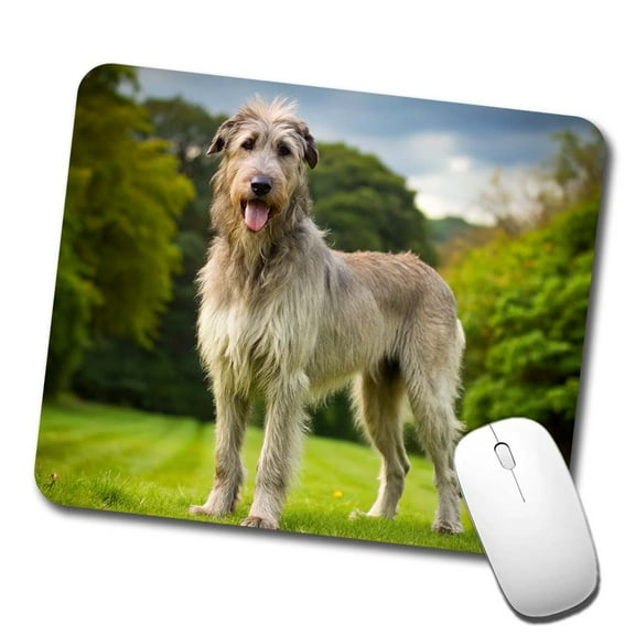 Irish Wolfhound Dog Photo Mouse Pad Low Profile Gaming Mat