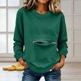 thumbnail image 6 of Crewneck Sweatshirts Women Loose Long Sleeve Solid Color Without Hood Fashion Casual Sweatshirt With Pocket For Everyday Ease Crew Neck Sweatshirts Women, 6 of 6