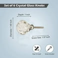 thumbnail image 3 of ﻿Perilla Home Set of 6 Crystal Knobs Decorative Glass Knobs for Home Kitchen Cabinet Vintage Hardware Cupboard Door Dresser Wardrobe Drawer Pulls (Clear), 3 of 5