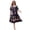 Floral, variant on Women's Plus Size Floral Surplice Neck Midi Dress with Flutter Sleeves and A Line Hem for Elegant Everyday Wear