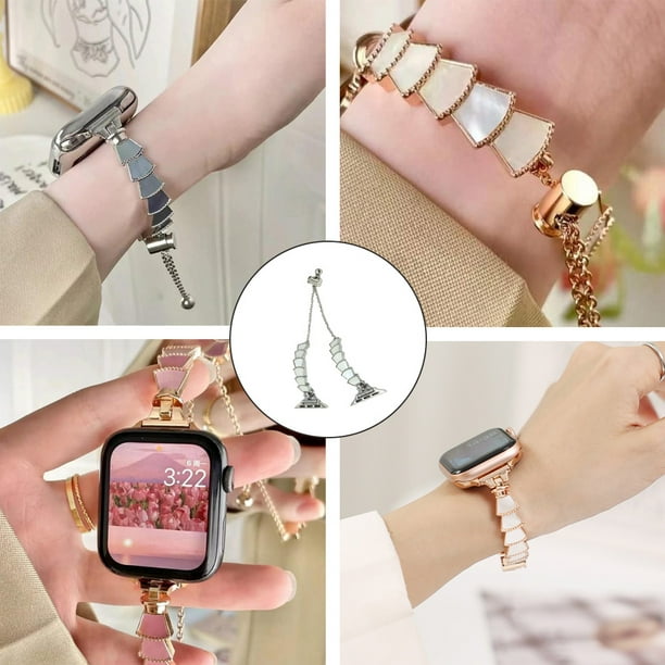 Aplicable a la correa de reloj iWatch8 Correa de reloj Apple Correa de metal de reloj Apple para mujer Zhivalor CPB CJZ1207 4 Bodega Aurrera en linea