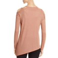 thumbnail image 2 of Love Scarlett Women's Metallic Cold Shoulder Sweaters, Pink, Large, 2 of 2