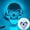 Sky Blue, variant on LED Halloween Skull Mask Light Up Scary Skeleton Face Mask for Adults Teens Cosplay Party Supplies