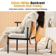 thumbnail image 5 of LUCKLIFE Upholstered Accent Chair with Sturdy Table & cup Holder for Living Room, Beige, 5 of 8