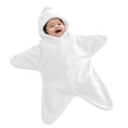 thumbnail image 2 of UACY Infant Boys Girls Star Shaped Hooded Jumpsuit Plush Wrap Romper, Soft Zip Up Outfit for Newborn Baby Lounging Baby Shower Gift (White, 9-12 Months), 2 of 5