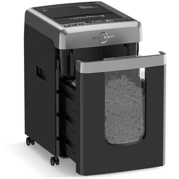Destructora de papel BONSEN S3113 con alimentación automática para 300 hojas, nivel de seguridad P-4