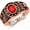 Rose Gold, variant on Class Ring with Name and Pattern for Men & Women High School College Peralized Birthstone Ring Graduation Ring in 10K/14K/18K Gold/Sterling Silver Size 4-15