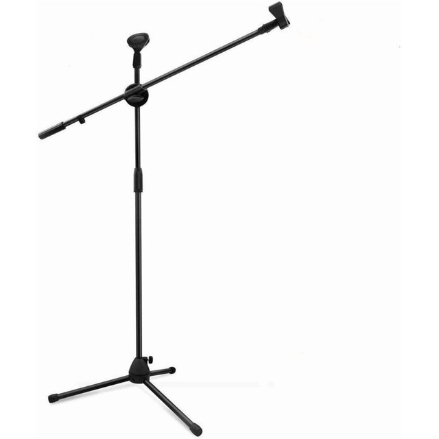 Xianyou-Trépied Support de Microphone avec Pinces à Micro, Pliable et Léger, les Deux Bras Réglables, Parfait pour Enregistrement Studio, Pratique de Bande, Programmes Musicaux Scolaires, TF103