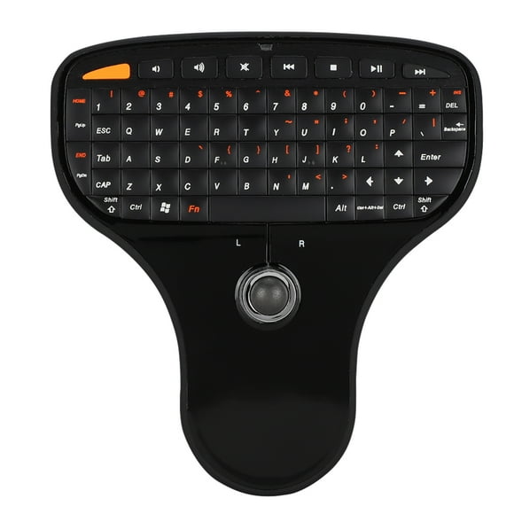 QWERTY Keyboard, Plastic Black Practical Wireless Keyboard, For TV Computer