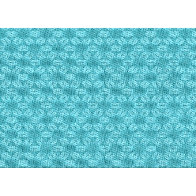 Ahgly Company Machine Washable Indoor Rectangle Transitional Dark Turquoise Green Area Rugs, 7' x 9'