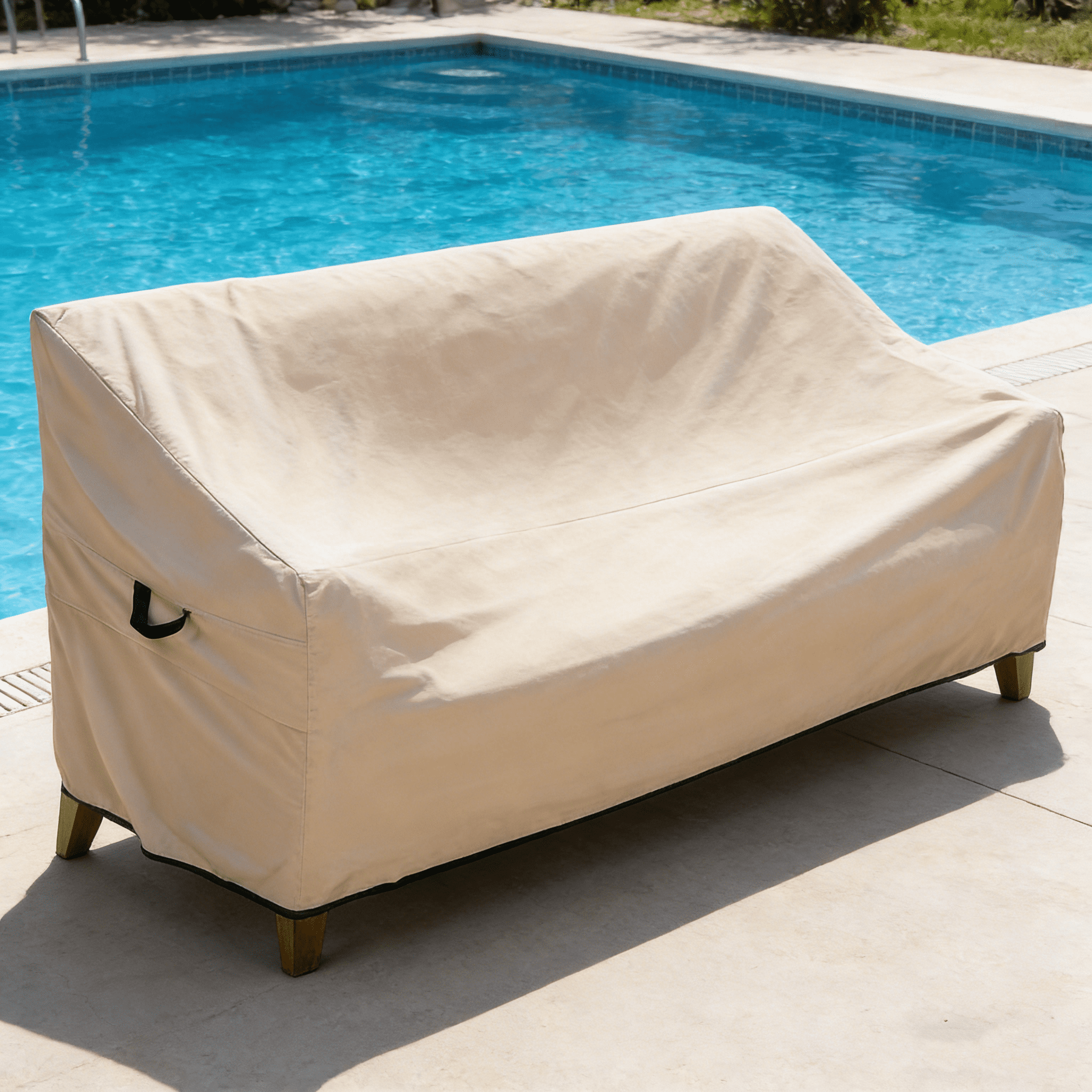 Waterproof Heavy Duty Outdoor Sofa Cover, Windproof UV-Resistant Patio Furniture Protector