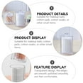 thumbnail image 2 of Large Oval Cotton Pads Holder Swabs Storage Box Acrylic Compact, 2 of 8