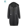 thumbnail image 6 of Deago Women's Casual Zip up Hoodies Long Tunic Sweatshirts Jackets Fashion Plus Size Hoodie with Pockets (Gray, 3XL), 6 of 7
